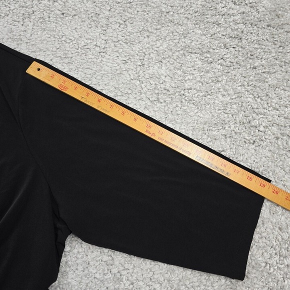 Susan Graver Top Womens 5X Black 3/4 Sleeve Liquid Knit‎ Stretch Minimalist - Picture 9 of 10